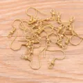 Gold stainless steel fishhook earring findings for DIY jewelry making and craft supplies - Style 1 Vacuum Gold Ear Hook (1号真空金色) / Gold
