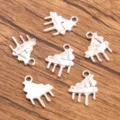 Silver piano charm alloy pendant for DIY jewelry making, musical instrument theme accessory. - No.9 Piano Charm / 15x19mm (1.0g)
