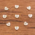 Silver heart dog paw beads alloy DIY charm spacer for bracelet necklace jewelry making. - Antique Silver