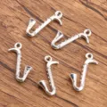 Silver saxophone shaped alloy charms for DIY jewelry making and craft accessories. - Saxophone Style (No.13) / 17x27mm (1.3g)