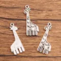 Pendentifs en alliage métal girafe accessoires de bijoux DIY pour bracelets et colliers beaux. - Style Girafe (#5) / 13x32mm