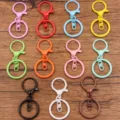 Colorful metal lobster clasp keychains set in 11 colors for DIY jewelry making accessories. - Random Mixed Colors