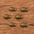 Bronze double-sided small fish beads DIY jewelry charms for handmade bracelets necklaces. - Antique Bronze