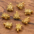 Antikgold Legierung Schildkröte Perlen für DIY Schmuckherstellung und Armband Zubehör. - Schildkröte / 8x10mm (0.8g)