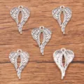 DIY alloy angel wing charms jewelry pendants silver metal necklace accessories craft findings items - Angel Wing / 16x24mm (1.3g) / Silver