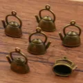 Zinc alloy teapot charms DIY jewelry pendants antique bronze mini kettle craft accessories - No.1 Antique Bronze - Teapot Style / 17*20mm