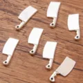 Silver tone meat cleaver charms DIY jewelry pendant miniature metal craft accessories - No.12 Antique Silver - Cleaver Style / 9*24mm