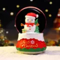 Christmas snow globe detail with cute snowman and glowing lights, perfect holiday gift decor. - 8510 Snowman / Medium 80# LED Light+Music