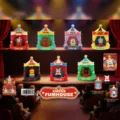 Circus rotating blind box toy resin figure cute animal desktop ornament gift collection - -137 Circus Joy House Spinner 6pcs / Random One