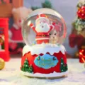 Kerst sneeuwbol met Kerstman figuur, feestelijk decoratief muziekdoos cadeau artikel. - 392 Staand / Groot 100 Sneeuw+Licht+Muziek
