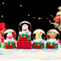 Weihnachtsschneekugel leuchtend Mini Harz Glaskugel Schlafzimmer Tischdekoration - 2465 Stil