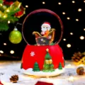 Christmas snow globe glowing music box desktop decoration holiday gift festive room decor - Large 100 Snow+Light+Music / 5192 Sleigh