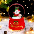 Christmas Snow Globe Santa Claus Red Knit Base Luminous Desktop Ornament Gift Variant - Large 100 Snow+Light+Music / 2208 Sack
