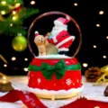 Kerstman sneeuwbol oplichtende desktop ornament decoratiecadeau voor de feestdagen - 2021 Strikbeer / Middel 80# LED Licht+Muziek