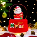 Kerst Kerstman sneeuwbol bureau oplichtende ornament feestelijke cadeau decoratie - 2040 Slee en Kerstboom Stijl / Middel 80# LED Licht+Muziek