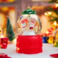 Kerstsneeuwbol met gloeiende lampjes, mooi vakantiecadeau en tafeldecoratie voor thuis. - 6001 Carrousel / Middel 80# LED Licht+Muziek