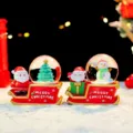 Süße Weihnachtsmann Schneekugel Schlitten Ornament Tannenbaum Schneemann Tisch Deko - 6718 / 45# Mini-Schneekugel (Zufällig)