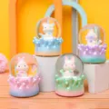 Niedliche Tier Schneekugel Mini Wasserball leuchtende Desktop Deko Ornament für Kinderzimmer - 45-7