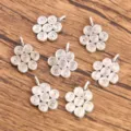 Zinc alloy spiral flower pendant charms DIY jewelry accessories handmade craft findings components - Style 10 Flower Pendant (10) / 1 Piece (12x15mm) / Antique Silver