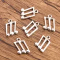 Alloy music note charms silver pendants for DIY jewelry making accessories crafts - Connected Music Note Style (No.22) / 13x21mm (1.3g)