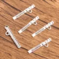 Silver metal music instrument flute charm pendant for DIY jewelry making variant styles. - Flute Pendant (No.23) / 7X29mm (0.8g)