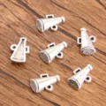 Silver megaphone shape alloy charm DIY jewelry accessory pendant for craft bracelet necklace making - Trumpet Pendant (No.1) / 10X15mm (0.9g)