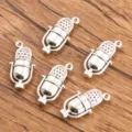 Vintage silver microphone charm alloy pendant DIY jewelry making accessories for necklace - Microphone Pendant (No.28) / 13X26mm (3.4g)