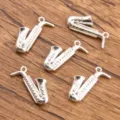 Silver saxophone metal charms music instrument pendants DIY jewelry making accessories set - Saxophone Pendant (No.30) / 20X22mm (2.9g)