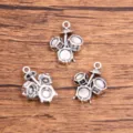 Silver drum charms alloy jewelry accessories music pendant DIY handmade crafts 3pcs - No. 32 Jazz Drum Charm / 15x20mm (2.2g) / Antique Silver