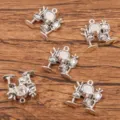 Silver alloy drum set charms music instrument pendants for DIY handmade jewelry accessories - No. 34 Drum Kit Charm / 20x20mm (2.5g) / Antique Silver
