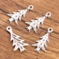 Zinc alloy Christmas tree pendant charms for DIY jewelry making and craft accessories - Christmas Tree Pendant (31) / 1 Piece (14x26mm) / Antique Silver