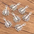 Silver tone metal plant tree charms set for DIY necklace bracelet craft accessories. - Tree Shape Pendant (9) / 1 Piece/Pack (14x23mm) / Antique Silver