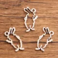 Pendentif charms en alliage de lapin argenté accessoires de bijoux pour fabrication de bricolage - Style Lapin (#24) / 14x21mm