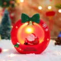 Weihnachtsmann Nachtlicht Ornament warme Schlafzimmer Dekoration Feiertag Geschenk Party Setup - Rotes Weihnachtsmann Kranz Licht (2104-47) / Rot