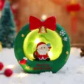 Weihnachtsschmuck Nachtlicht mit Weihnachtsmann, LED Beleuchtung für Zimmerdekoration. - Grünes Weihnachtsmann Kranz Licht (2104-47) / Grün