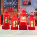 Ensemble de quatre lanternes de Noël décoratives avec de charmantes figurines. - Jeu de 8 Lanternes Phares (2208)
