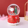 Rode kerst sneeuwbol muziekdoos met kerstman en boom variant, prachtig feestdagencadeau. - 2137 Bundel dragend / Groot 100# LED + Sneeuwval + Interne rotatie + Muziek
