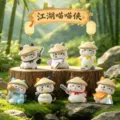 Cute cat samurai knight miniature figurines for desktop or car dashboard decoration. - M519 Martial Arts Cat Heroes - 6 Pcs / Random One