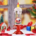 Weihnachten Wasserkugel Kerzenlicht mit Weihnachtsmann, dekorative LED Lampe für festliche Deko. - Weihnachtskristalllicht-Serie / 2255 Rot Weihnachtsmann