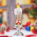 Weihnachtliche LED-Wasserkugel-Kerzenleuchte mit Schneeeffekt und rotem Haus für die Feiertage. - Weihnachtskristalllicht-Serie / 2255 Weiß Haus