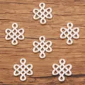 Silver mystic knot metal connectors for DIY jewelry making, hollow geometric charms findings. - Geometric Shape Connector (No. 12) / 14x17mm / Antique Silver