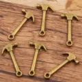 DIY zinc alloy antique bronze hammer charms pendants jewelry making accessories set - Hammer Style (No.4) / 12*25mm / Antique Bronze