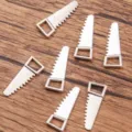 DIY zinc alloy saw shape metal charms pendants for handmade jewelry crafting and accessories. - Saw Style (No.6) / 9*23mm / Antique Silver