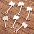 Silver axe metal charms DIY jewelry pendants zinc alloy tool charms for handmade crafts. - Axe Style (No.10) / 10*24mm / Antique Silver