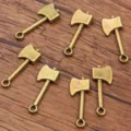 DIY antique bronze axe charms zinc alloy jewelry pendants craft findings small tool charms - No.10 Axe Style / 10*24mm / Antique Bronze