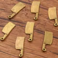DIY zinc alloy miniature meat cleaver charms, retro bronze tool pendants for jewelry making. - No.12 Cleaver Style / 9*24mm / Antique Bronze