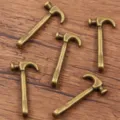 Bronze hammer charms, DIY zinc alloy metal tool pendants for jewelry making and crafting. - No.15 Large Hammer Style / 19*40mm / Antique Bronze