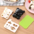Set stampo per polpette di riso panda fai da te sushi sandwich utensile da forno bento - Altezza 10,5 cm x larghezza 8,5 cm / Bianco e nero