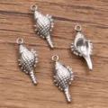 Pendentifs coquillage en acier inoxydable, accessoires parfaits pour la création de bijoux. - Acier