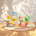 Animal crystal little bean blind box showing the full weather cat series collection. - -524 Weather Roaming Little Meow 8 Pcs / Random One